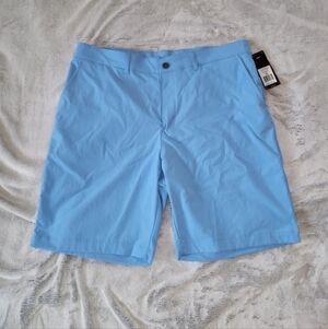 adidas Light Blue Men's Flat Front Shorts